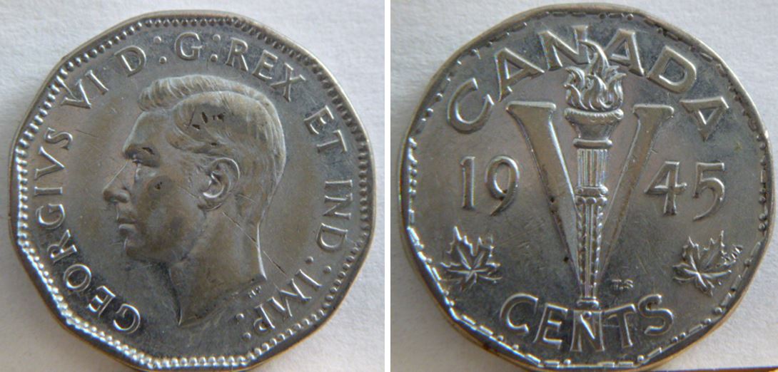 5 Cents 1945-Coin fendillé sur V de VI-1.JPG