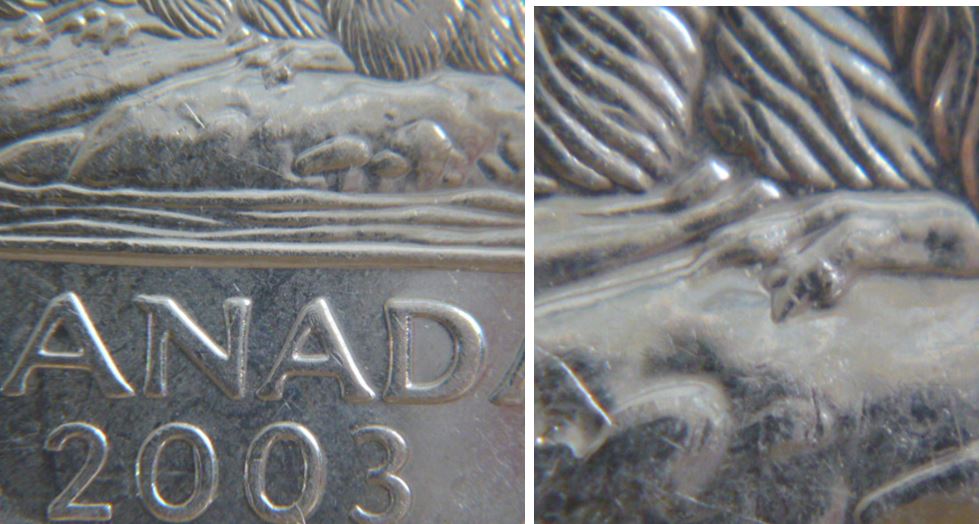 5 Cents 2003-Griffe additionnel-Éclat de coin.JPG