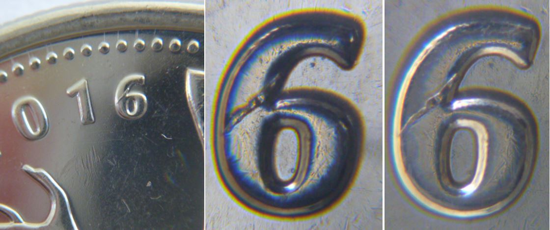 25 Cents 2016-Éclat de coin sur le 6 de la date-2.JPG