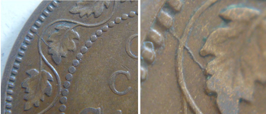 1 Cent 1916-Coin fendillé près de la 14ème feuilles-2.JPG