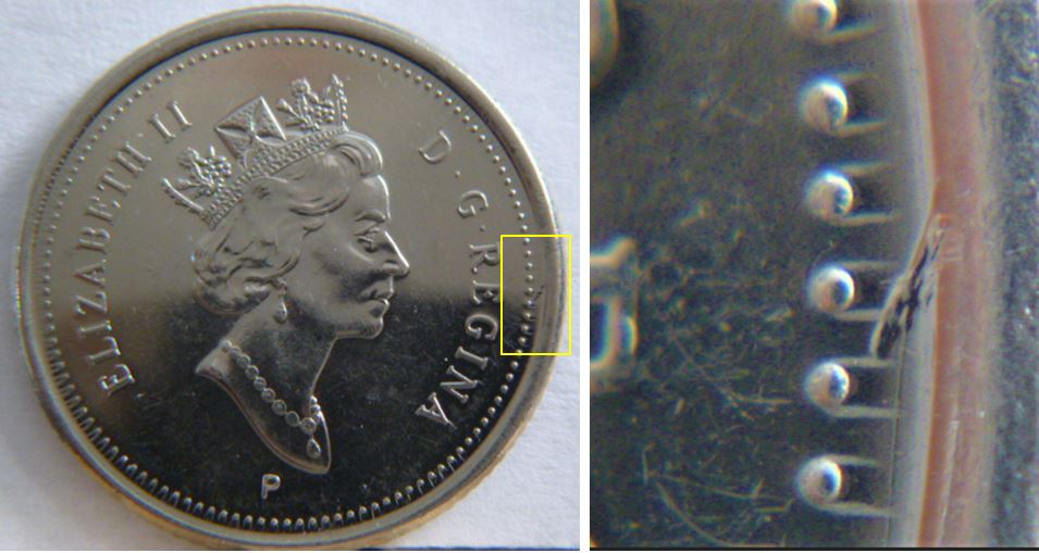 10 Cents 2001-Dommage du coin au dessus de Regina-2.JPG