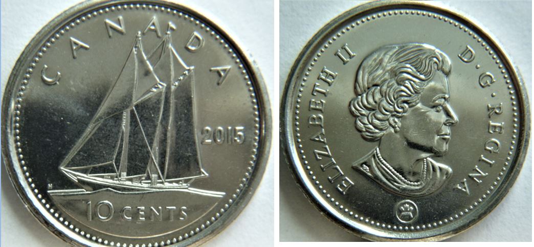 10 Cents 2015-Dépôt de métal au visage-Coin fendillé au menton-1.JPG