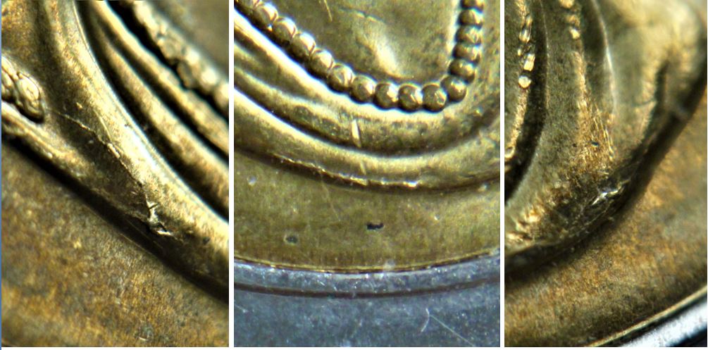 2 Dollar 2017 -Une baleine derrière le canot-Éclat coin -Coin fendillé-4.JPG