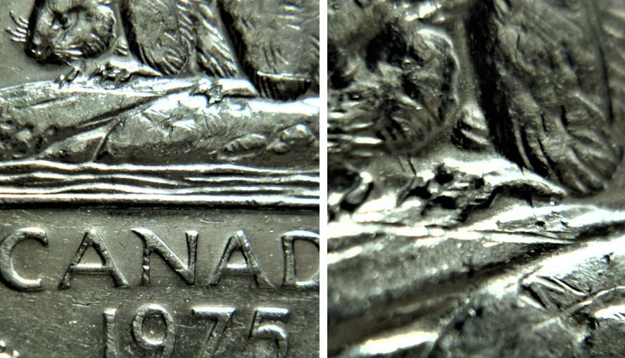 5 Cents 1975-Dommage du coin à la 2èmes pates avent-1.JPG