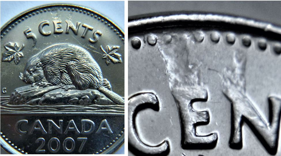 5 Cents 2007-Frappe a travers sur EN de cENts-1.JPG