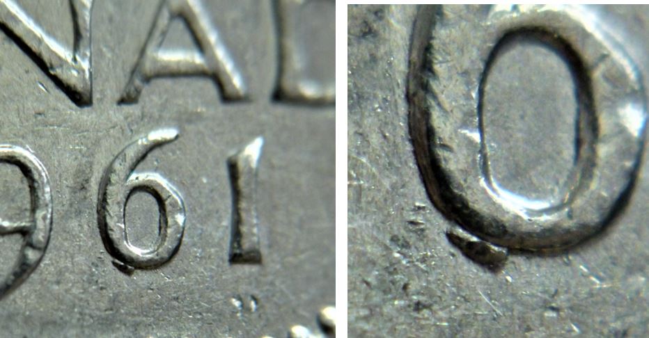 5 Cents 1961-Éclat coin sous le 6+Double REGINA-ELIZAB-2.JPG