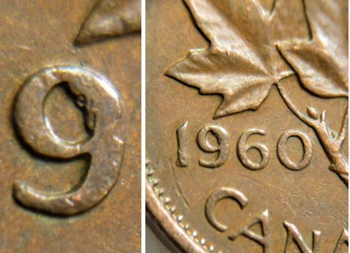1 Cent 1960-Éclat coin dans le premier 9.1.JPG