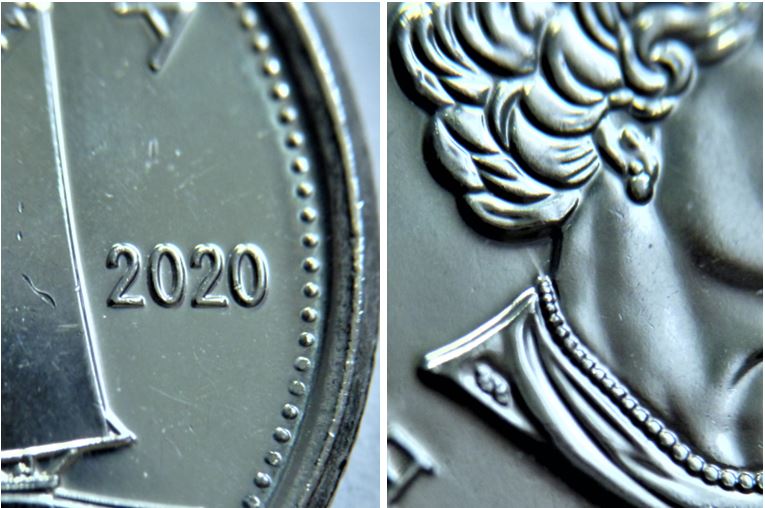 10 Cents 2020-Coin entrechoqué ou dommage du coin a la nuque -1.JPG