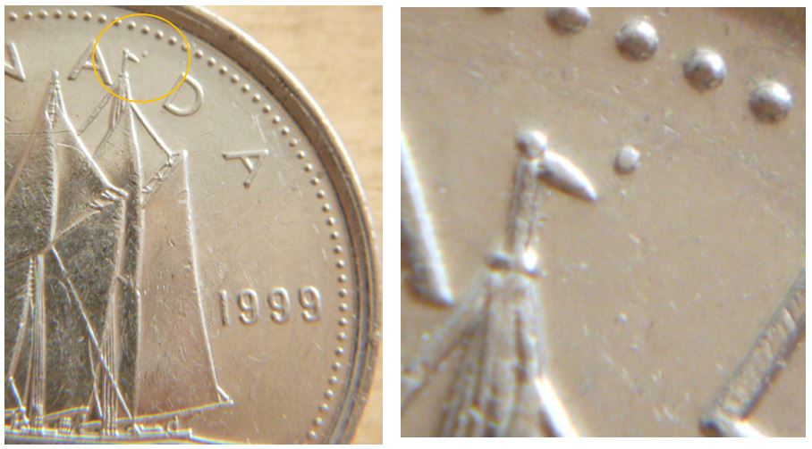 10 Cents 1999 - Point près du drapeau - 1.JPG