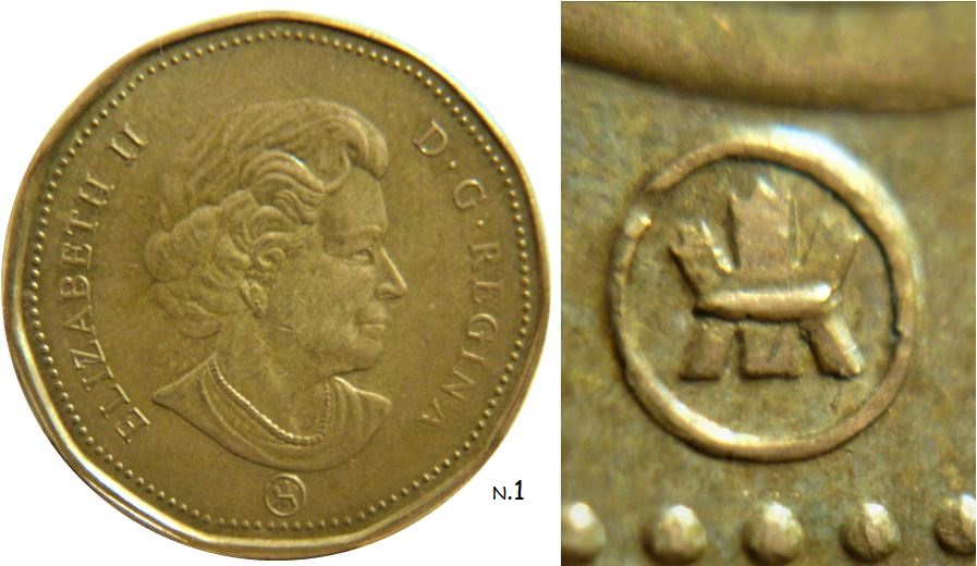 1 Dollar 2009-Éclat du coin sur le logo d'atelier-2.JPG