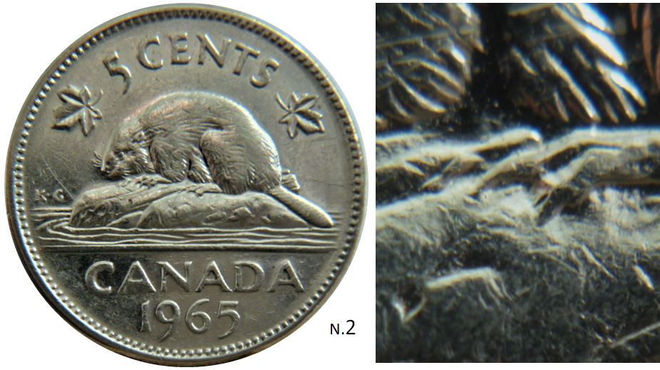 5 Cents 1965-Grosse griffe extra-Éclat coin patte arrière-,1.JPG