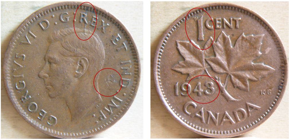 1 Cent -1943 - Fendille+défaut coin revers +Accumulation avers -1.JPG