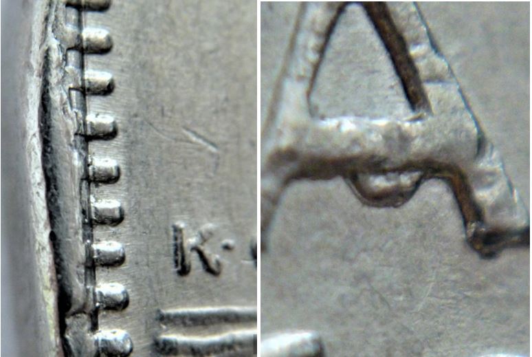5 Cents 1962-Coin brisé revers-Petite éclat coin sous A de canAda-2.JPG