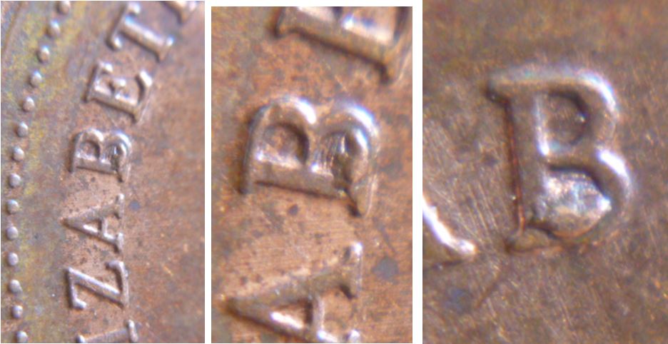 1 Cent - 1998 -Éclat de coin sur B  elizaBeth-2.JPG