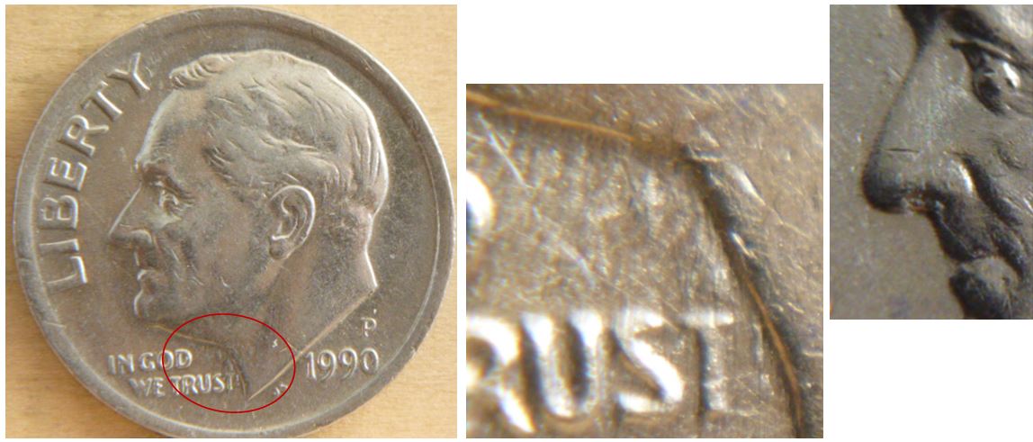 10 Cents USA 1990P-Accunulation+entrechoqué-1.JPG
