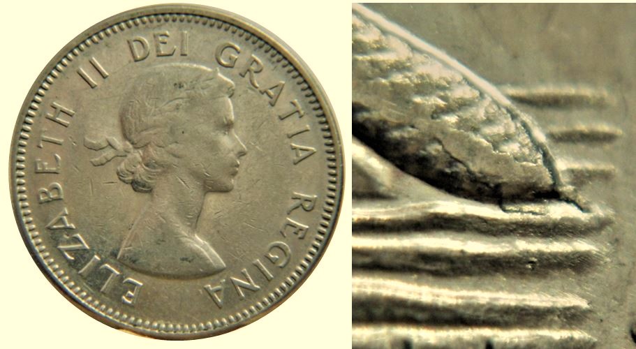 5 Cents 1964-Dépôt de métal sur le bout de la queue du castor-3.,.JPG