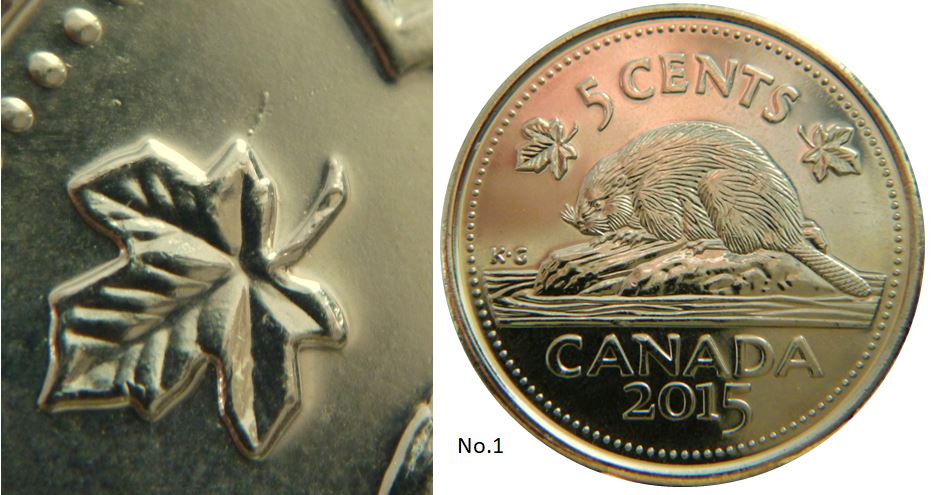 5 Cents 2015-Coin fendillé feuille gauche-No.1.JPG