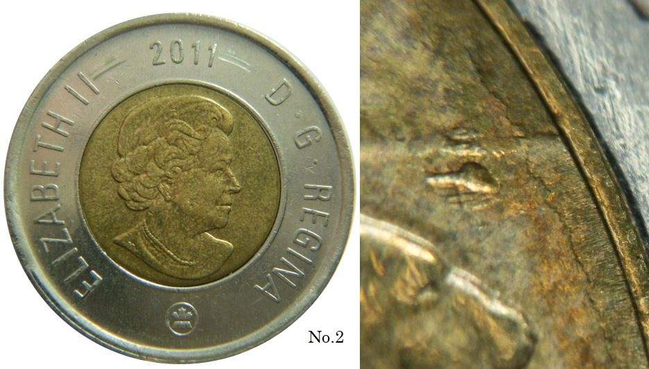 2 Dollars 2011 MRC-Dépôt de métal devant l'ours-1.JPG