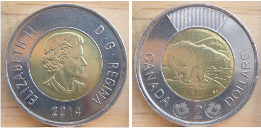 2 Dollar 2014- Double  Canada coin décalé-1.JPG