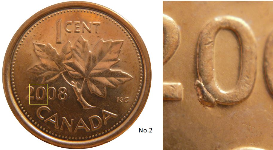 1 Cent 2008-Éclat coin sous le premier 0 de 2008-No.2.JPG