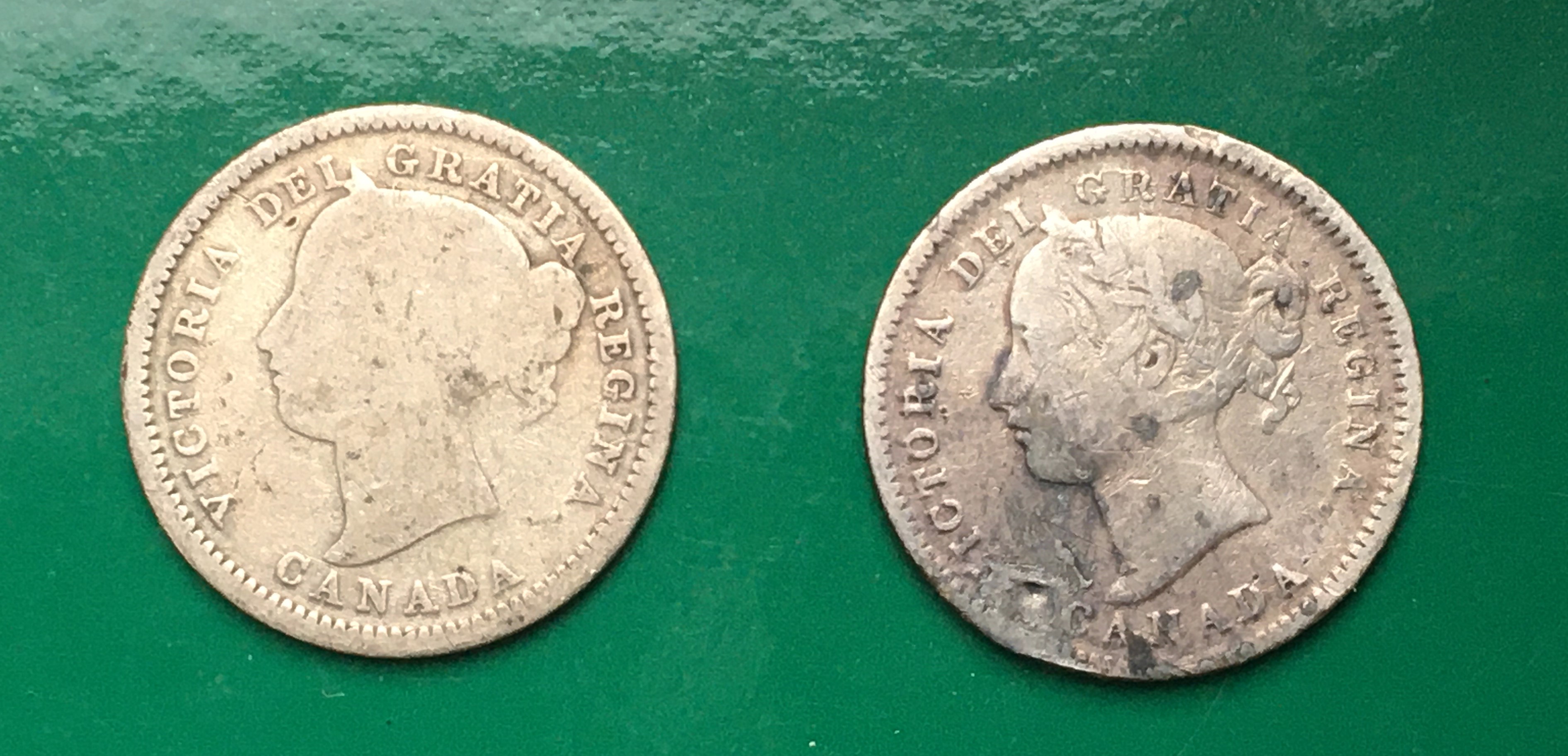 10 cents 1871 et 1871H avers.JPG