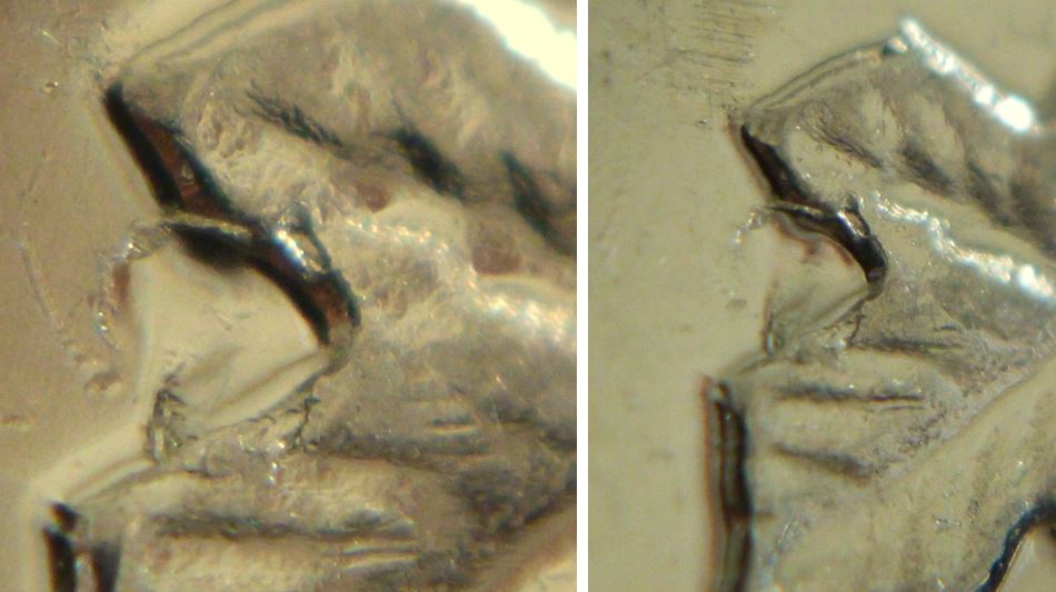 5 Cents 2011-Éclat coin feuille Gauche-No.3.JPG