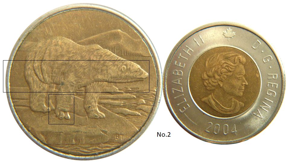 2 Dollars 2004-Fausse pièce-Coin fendillé sur l'ours -No.2,.JPG