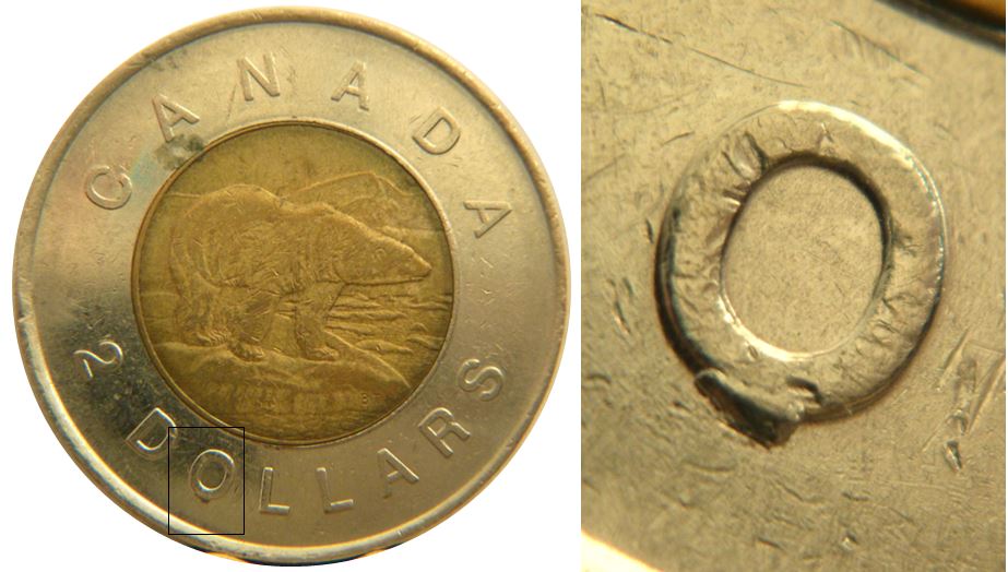 2 Dollars 1996-Écat coin sous O de dOllars-No.1.JPG