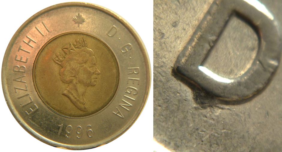 2 Dollars 1996-Éclat coin sous D de Dollars-No.3,.JPG
