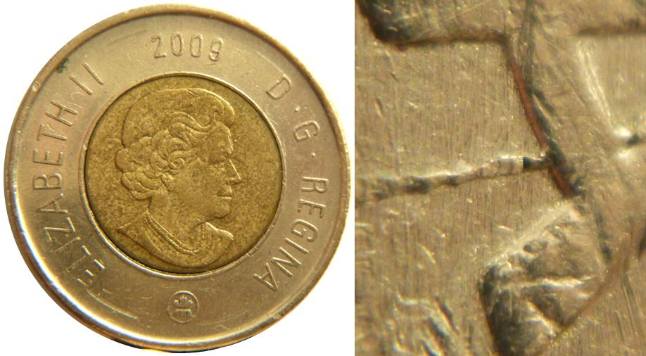2 Dollars 2009-Coin fendillé dernier A canadA-1,.JPG