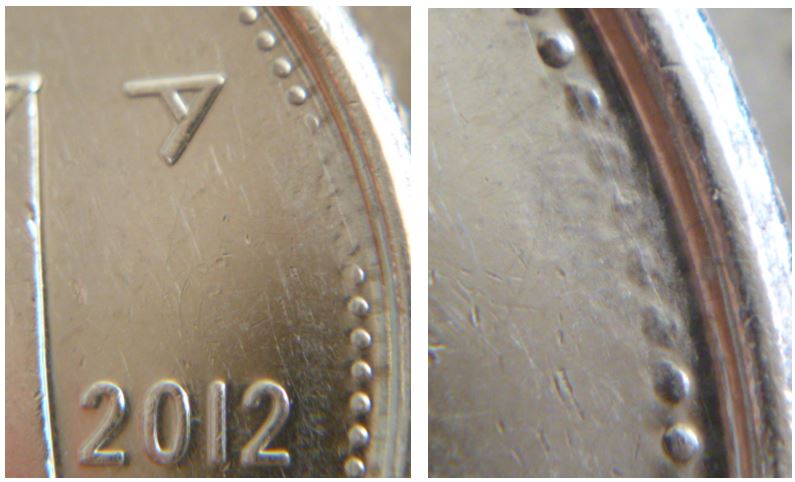 10 Cents 2012-Frappe a travers la graisse près de la date.JPG