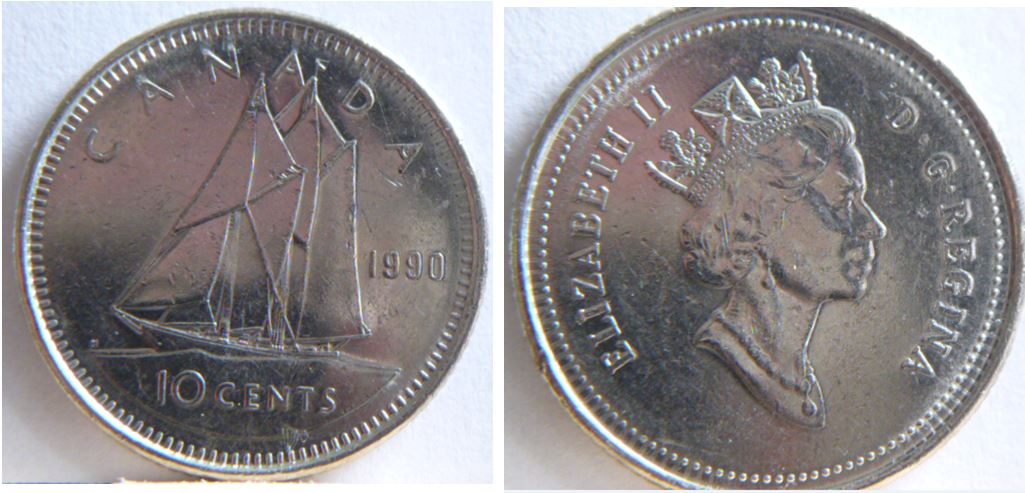 10 Cents 1990-Double revers -Coin détérioré-1.JPG