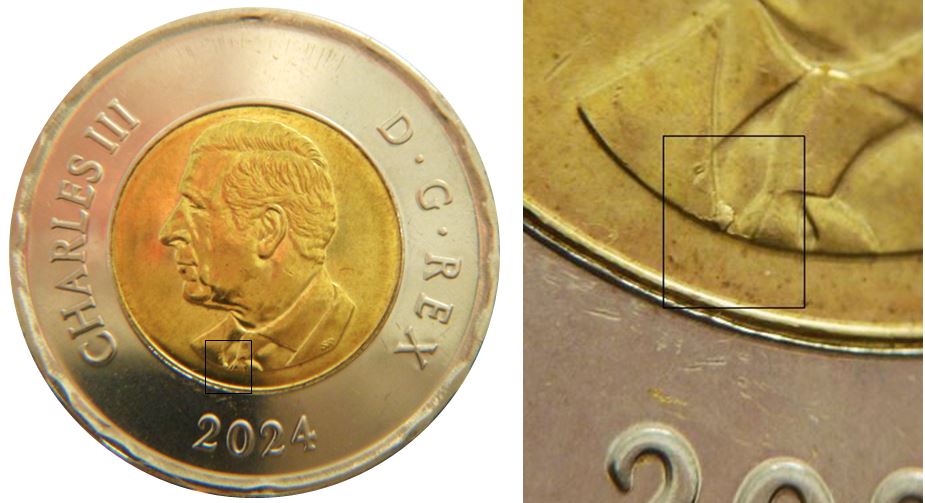 2 Dollars 2024-Éclat coin à la base de effigie-1,.JPG