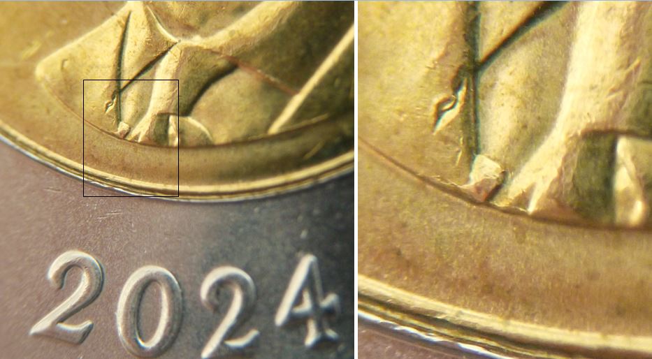2 Dollars 2024-Éclat coin à la base de effigie-1..JPG