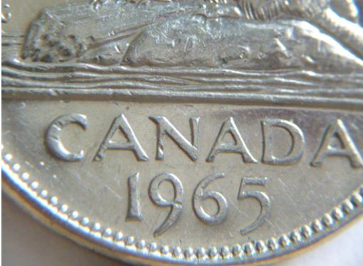 5 Cents 1965-Double date -Coins détériorés-1.JPG