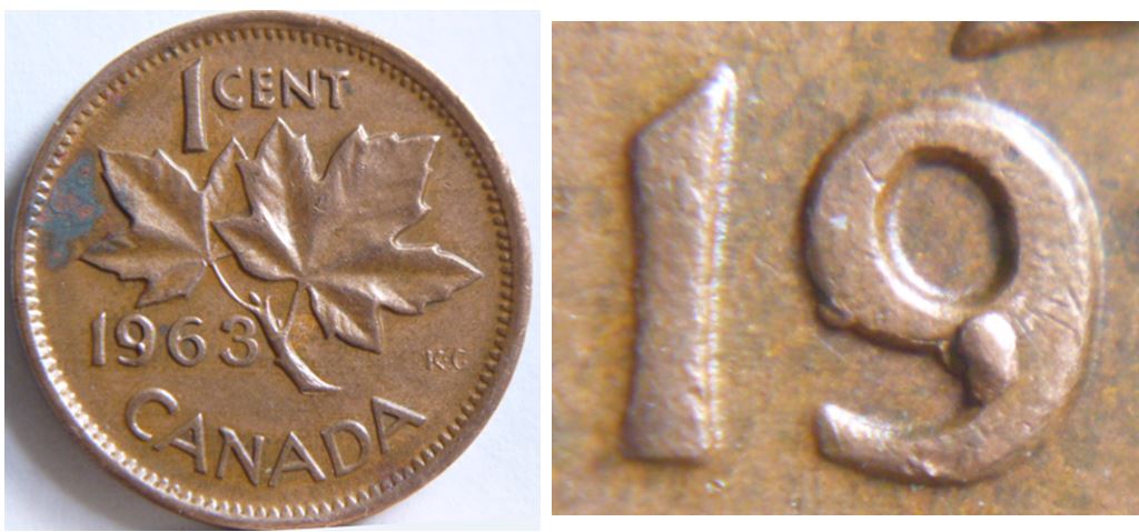 1 Cent 1963-Éclat coin sur le  9-1.JPG