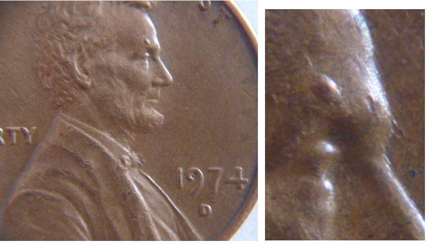 1 Cent USA- 1974-Éclat coin sur sourcil de Lincoln.JPG