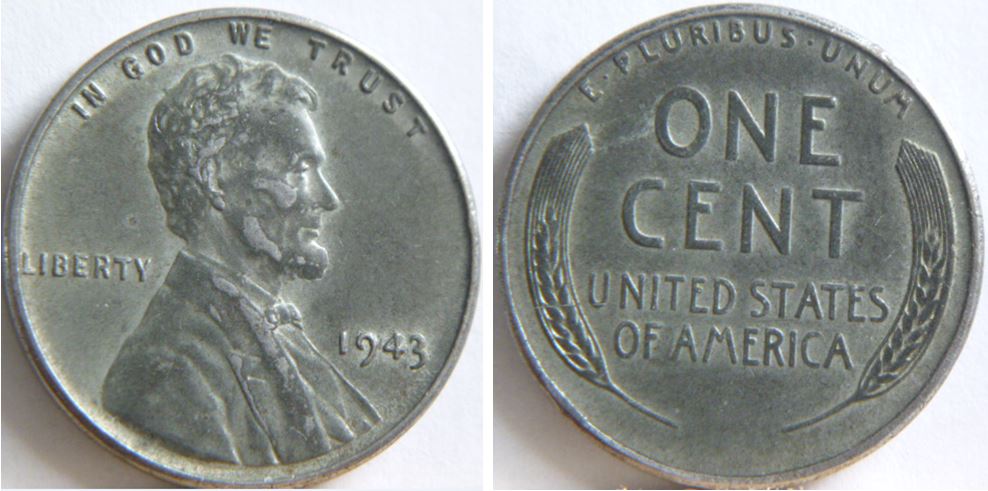 1 Cent USA- 1943-Erreur de Zinc Cent non plaquée-1.JPG