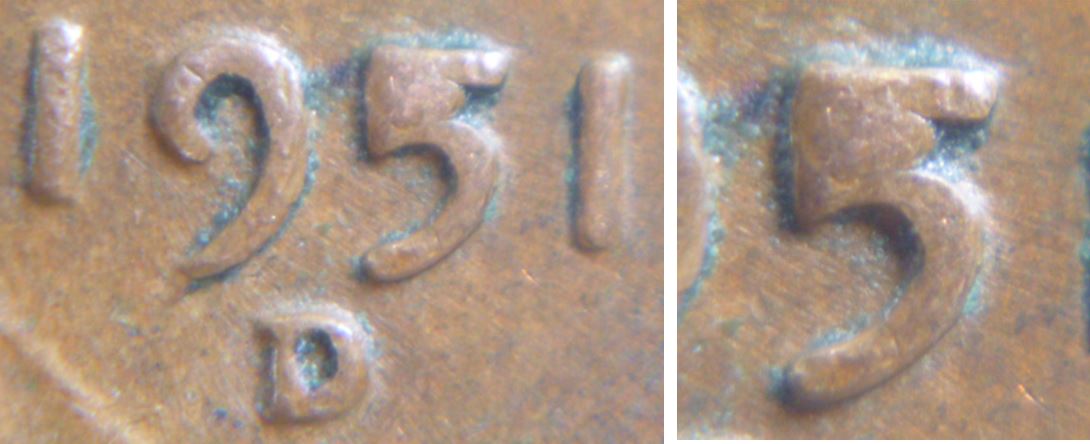 1 Cent 1951 usa-Éclat coin dans le 5-2.JPG