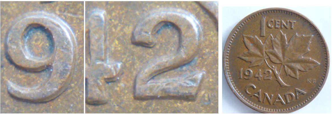 1 Cent 1942- Double 942+Coin fendillé Du 1 a la feuille-2.JPG