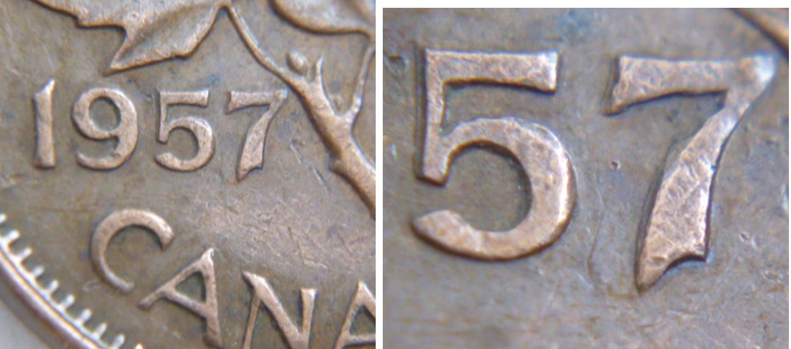 1 Cent 1957-Double 57-Coin détérioré.JPG