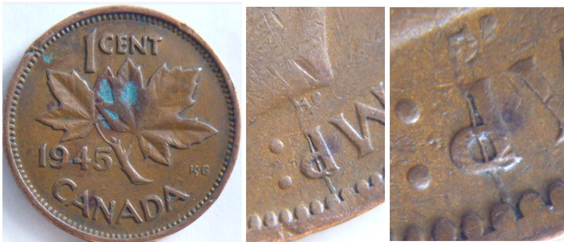1 Cent 1945-Coin fendillé a travers le P de MP.JPG