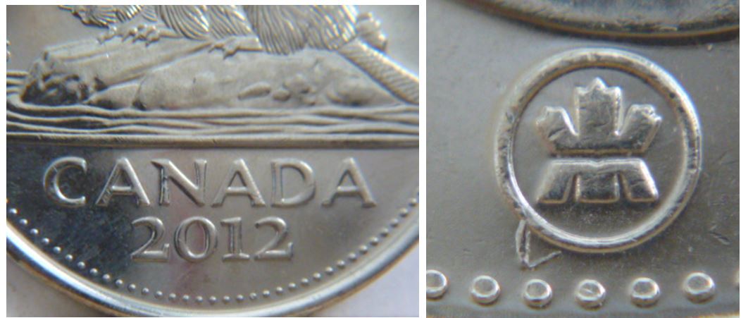 5 Cents 2012-Dommage de coin sur logi-1.JPG