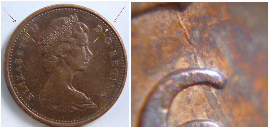 1 Cent 1965-Coin désaligné+coin fendille ou défaut de flan-2.JPG