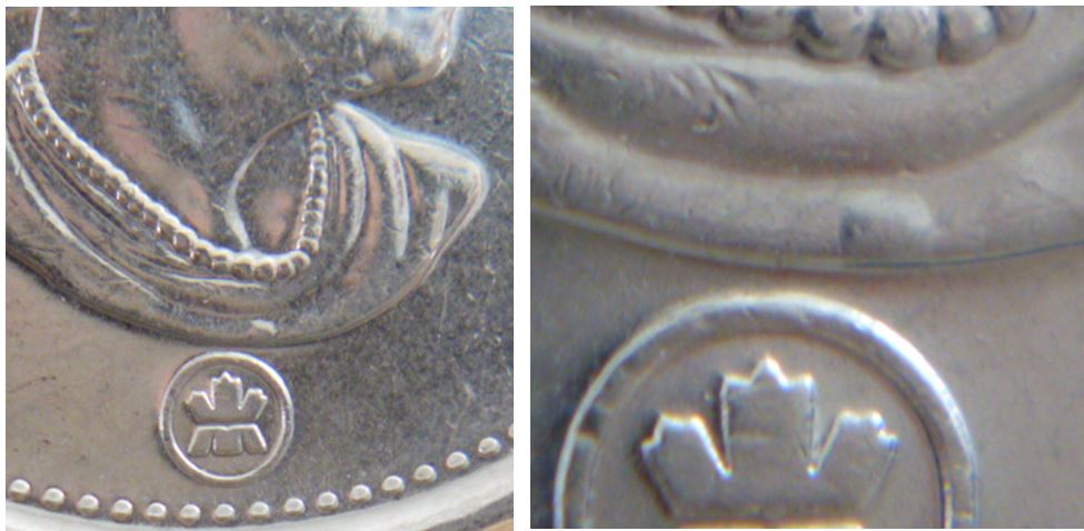 5 Cents 2009-Éclat de coin sur bus effigie-2.JPG