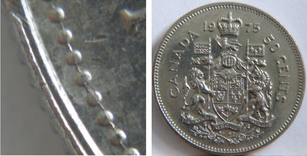 50 Cents 1975-Perles attaché avers-Coin fendillé-1.JPG