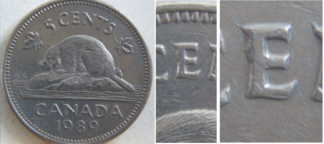 5 Cents 1989-Éclat de coin sur E de cEnts.JPG
