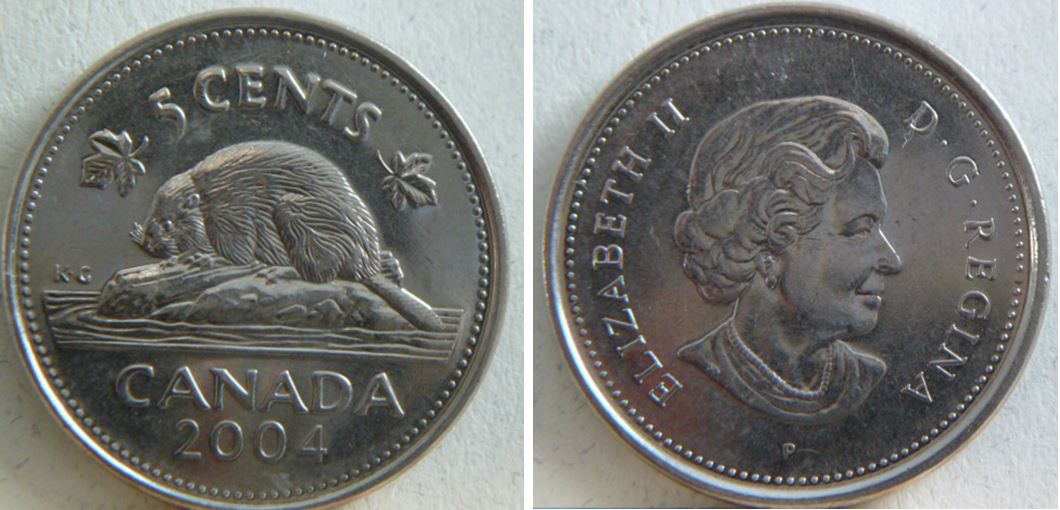 5 Cents 2004-Deux petit (poux) Éclat de coin dans les cheveux-1.JPG