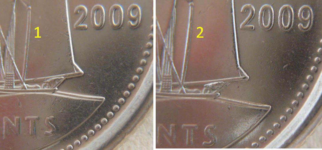 10 Cents-2009-Éclat de coin a la poupe du bateau-1.JPG