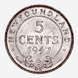 Pièce de 5 cents, 1947C